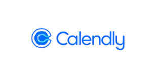 Calendly logo featuring a stylized calendar icon with a blue and white color scheme.