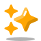 A yellow star featuring four smaller stars arranged on its surface.