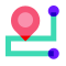 A map displaying a pin, indicating a specific location for tracking purposes.