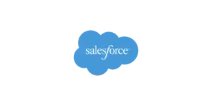  Salesforce logo against a solid black backdrop.